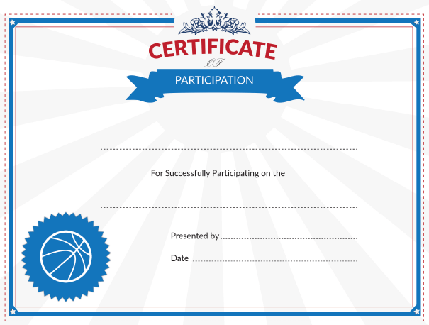 Basketball Participation Award