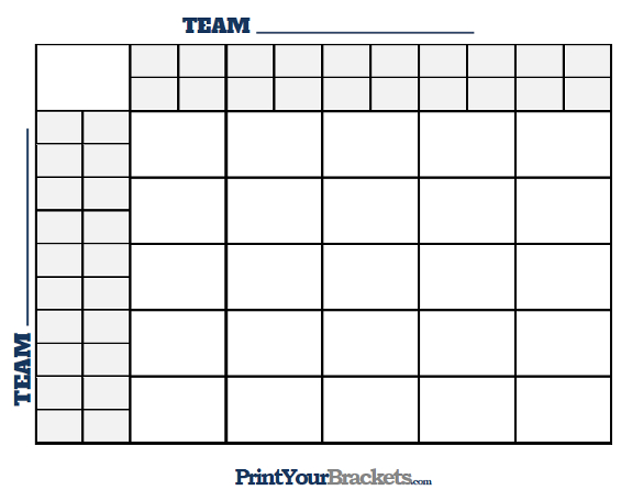 25 Square Grid with Halftime Lines