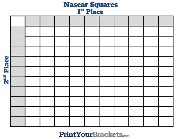 Nascar Square Grid office Pool