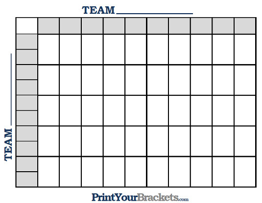 nfl print 50 square football grid
