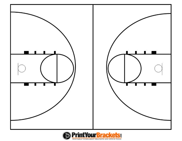 Printable Basketball Court Diagram