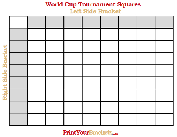 Printable World Cup Tournament Squares Pool
