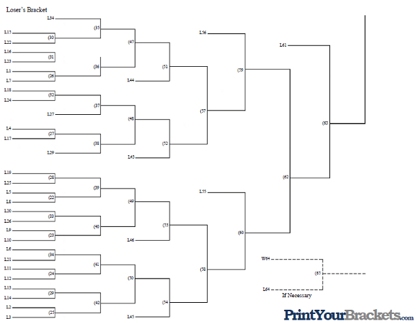 Printable 29 Team - 3 Game Guarantee