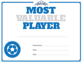 Soccer Most Valuable Player Award