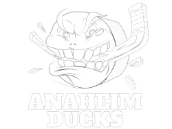 Anaheim Ducks Coloring Page