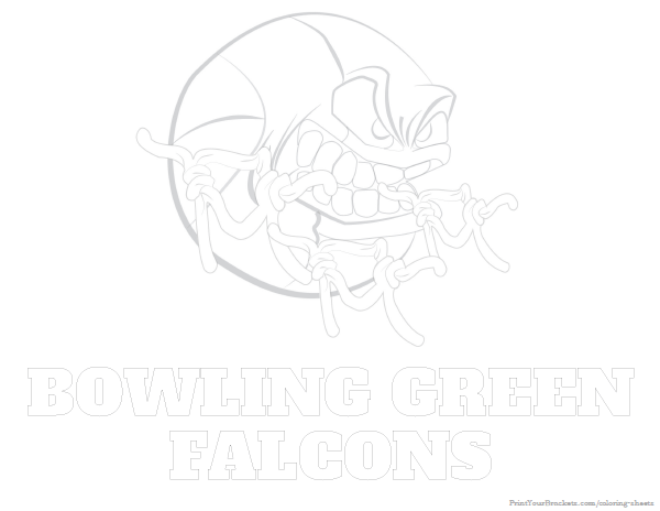 Printable Bowling Green Falcons Basketball Coloring Sheet