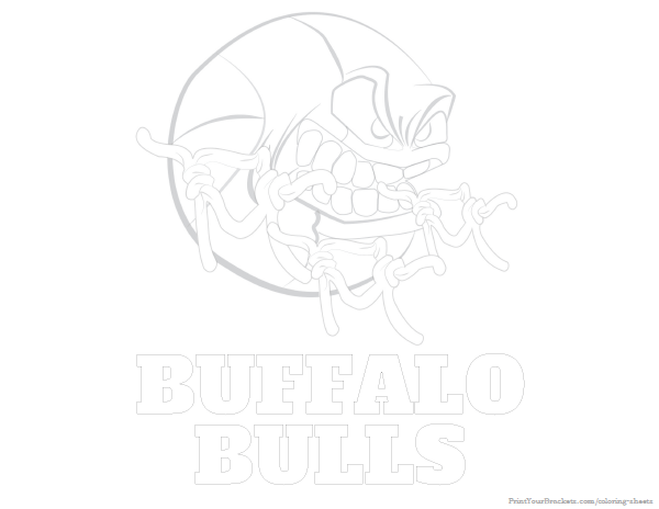 Printable Buffalo Bulls Basketball Coloring Sheet