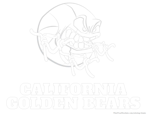 Printable California Golden Bears Basketball Coloring Sheet
