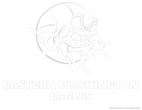 Printable Eastern Washington Eagles Basketball Coloring Sheet