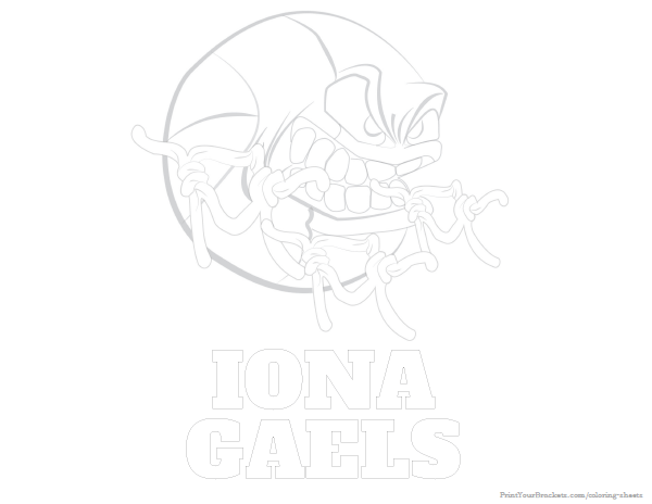 Printable Iona Gaels Basketball Coloring Sheet