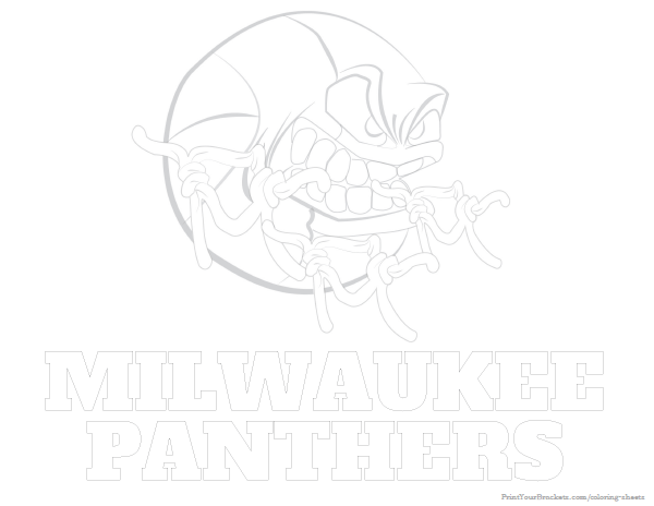 Printable Milwaukee Panthers Basketball Coloring Sheet