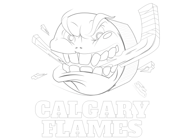 Printable Calgary Flames Coloring Sheet