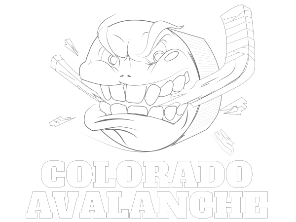Printable Colorado Avalanche Coloring Sheet