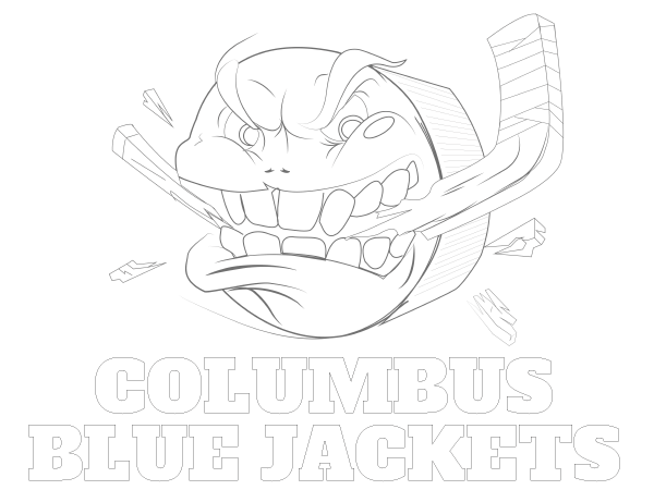 Printable Columbus Blue Jackets Coloring Sheet
