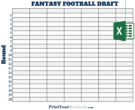 Fillable 7 Team Fantasy Football Draft Board