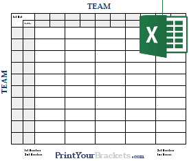 Excel 50 Square Halftime Line Football Grid