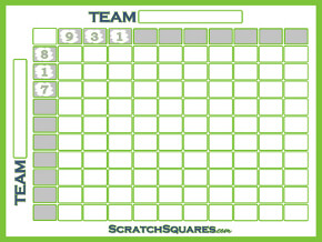 Football Square Grid Scratch Off