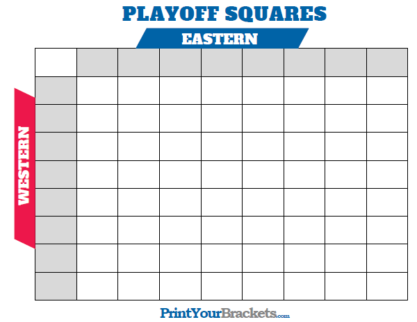 Printable NBA Playoff Squares