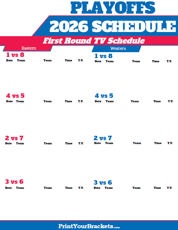 Printable Nba Playoff Schedule Printable World Holiday