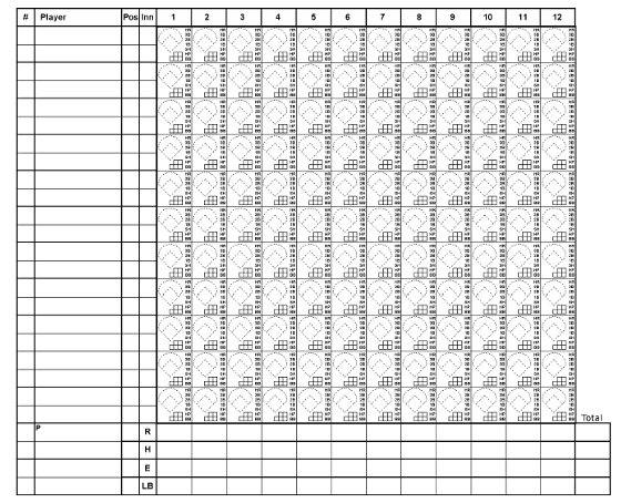 Printable Softball Scorecard