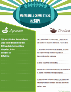 Mozarella Cheese Sticks Recipe