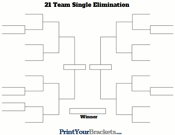 21 Team Tournament Bracket