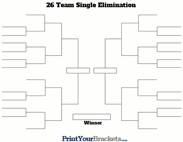 26 Team Tournament Bracket