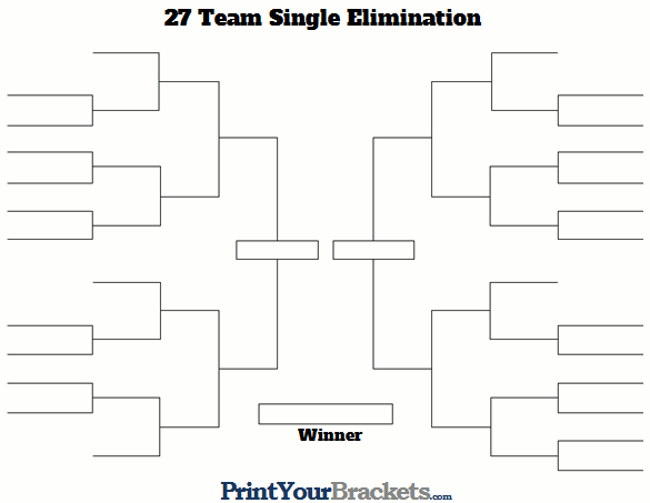 27 Team Tournament Bracket