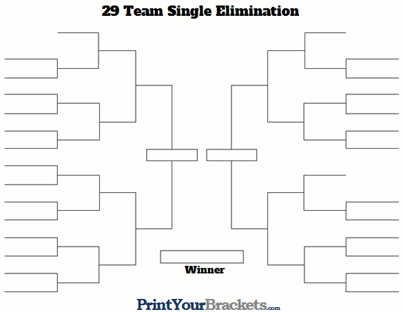 29 Team Tournament Bracket